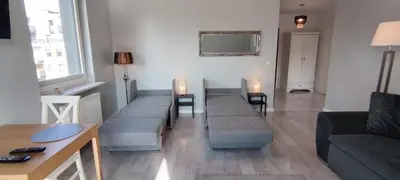 Część wypoczynkowa w obiekcie Labo Apartment Fort Wola