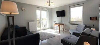 Telewizja i/lub zestaw kina domowego w obiekcie Labo Apartment Fort Wola