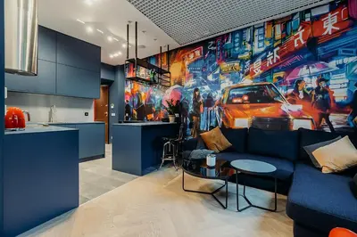 Część wypoczynkowa w obiekcie Quba House Warsaw
