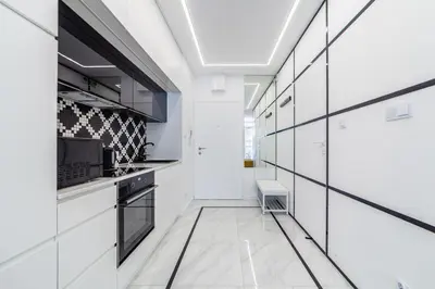Kuchnia lub aneks kuchenny w obiekcie Luksusowy apartament Centrum Warszawy z tarasem