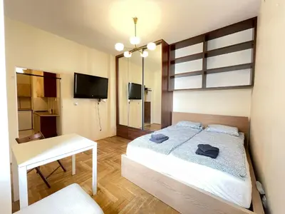 Łóżko lub łóżka w pokoju w obiekcie Your Apart Powiśle Fabryczna Warszawa