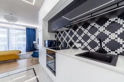 Kuchnia lub aneks kuchenny w obiekcie Luksusowy apartament z tarasem Centrum Warszawy