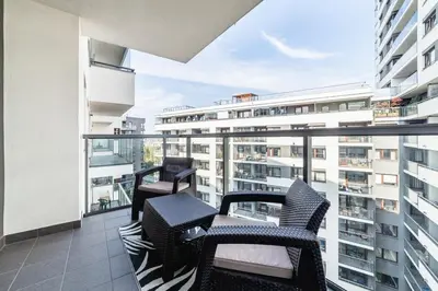 Balkon lub taras w obiekcie Luksusowy apartament z tarasem Centrum Warszawy