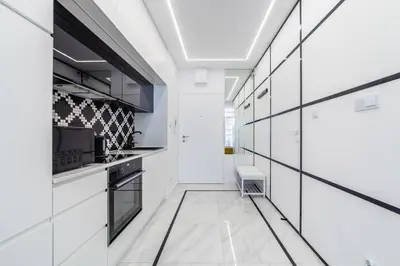 Kuchnia lub aneks kuchenny w obiekcie Stylowy apartament Centrum Warszawy z tarasem