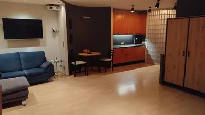 Kuchnia lub aneks kuchenny w obiekcie Sunny Apartment Warszawa