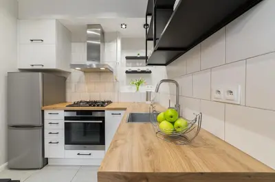 Kuchnia lub aneks kuchenny w obiekcie Apartament w Centrum Warszawy - Dworzec Centralny
