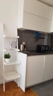 Kuchnia lub aneks kuchenny w obiekcie Apartament Plac Trzech Krzyży
