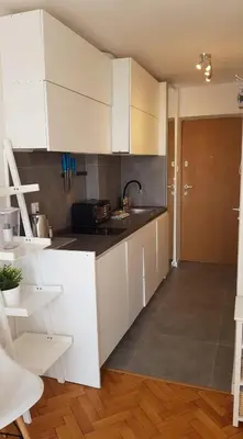 Kuchnia lub aneks kuchenny w obiekcie Apartament Plac Trzech Krzyży