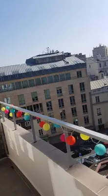 Balkon lub taras w obiekcie Apartament Plac Trzech Krzyży