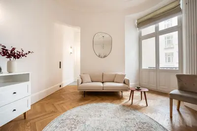 Część wypoczynkowa w obiekcie Premium Warsaw Center Studio by BookingHost