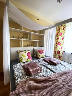 Łóżko lub łóżka w pokoju w obiekcie Comfort Apartment 2 rooms 65m2