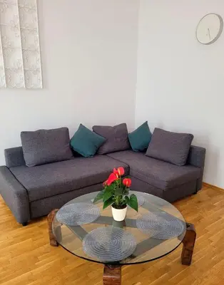 Część wypoczynkowa w obiekcie Przytulne apartamenty w centrum Warszawy Lok 2