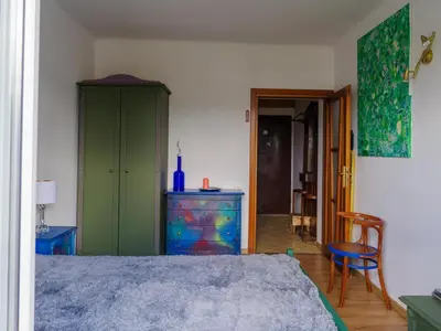 Łóżko lub łóżka w pokoju w obiekcie One&Only Saska Kępa Apartment