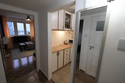 Kuchnia lub aneks kuchenny w obiekcie Hey Apartments Apartment with a View of the Palace of Culture and Science