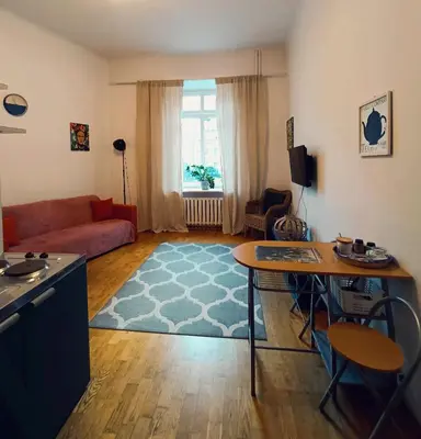 Część wypoczynkowa w obiekcie Apartamenty w centrum Warszawu Lok 4