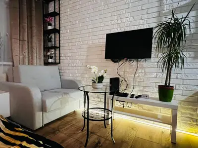 Telewizja i/lub zestaw kina domowego w obiekcie Kameralna kawalerka w stylu loftu blisko centrum