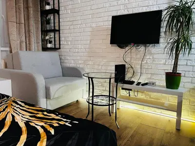 Telewizja i/lub zestaw kina domowego w obiekcie Kameralna kawalerka w stylu loftu blisko centrum