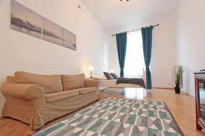 Część wypoczynkowa w obiekcie Warsaw City Apartments