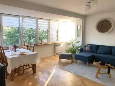 Część wypoczynkowa w obiekcie Comfortable and cosy apartment 3 beds-city center