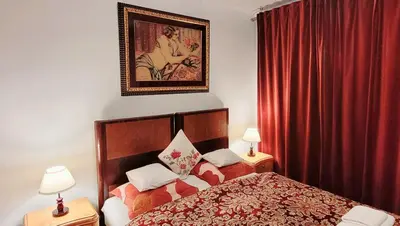 Łóżko lub łóżka w pokoju w obiekcie Balladyny7 Art Déco Światłowód