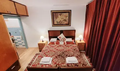 Łóżko lub łóżka w pokoju w obiekcie Balladyny7 Art Déco Światłowód