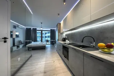 Kuchnia lub aneks kuchenny w obiekcie Wola Luxury Stay