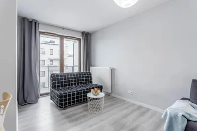 Część wypoczynkowa w obiekcie Chill Apartments Praga Południe