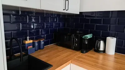 Kuchnia lub aneks kuchenny w obiekcie Chillout Apartment JK46 - Free parking, Fv Vat