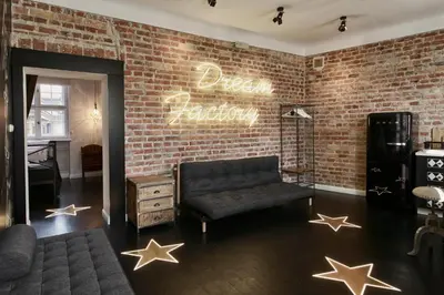 Część wypoczynkowa w obiekcie Dream Factory Apartment