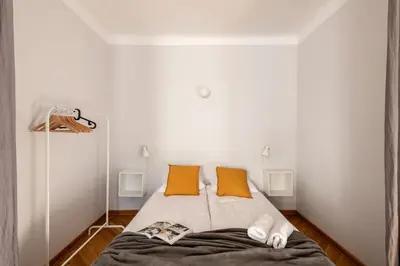 Łóżko lub łóżka w pokoju w obiekcie ShortStayPoland Piwna (B79)