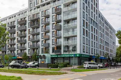 Budynek, w którym mieści się apartament