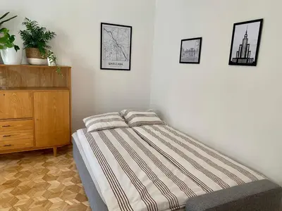 Łóżko lub łóżka w pokoju w obiekcie Park view apartment Morskie Oko