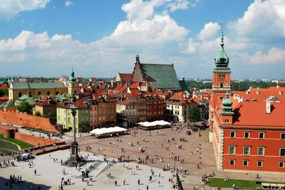 Widok na miasto Warszawa z tego apartamentu