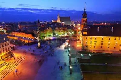 Widok na miasto Warszawa z tego apartamentu