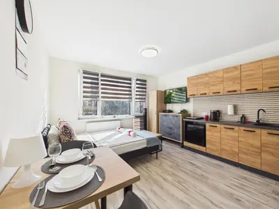 Kuchnia lub aneks kuchenny w obiekcie SuperApart Batorego 18 MiniStudio - Blisko SGH i Centrum