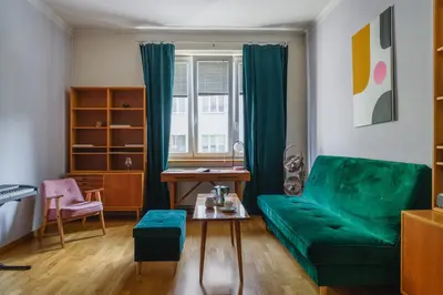 Część wypoczynkowa w obiekcie Warsaw Concierge Racławicka