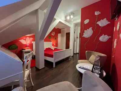 Łóżko lub łóżka w pokoju w obiekcie Castle Inn