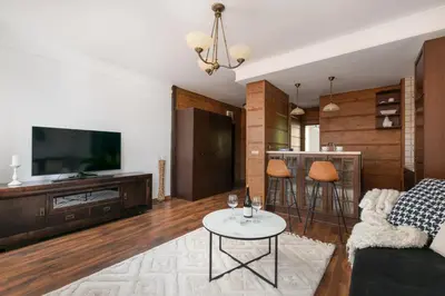 Telewizja i/lub zestaw kina domowego w obiekcie Warsaw Old Town Premium Apartment
