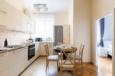 Kuchnia lub aneks kuchenny w obiekcie P&O Serviced Apartments Plac Konstytucji