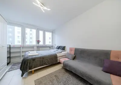 Część wypoczynkowa w obiekcie Studio in the Center of Warsaw