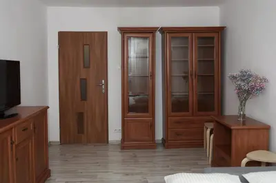 Telewizja i/lub zestaw kina domowego w obiekcie Квартира Warszawa