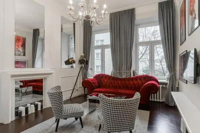 Część wypoczynkowa w obiekcie Hello Warsaw I Stunning Apartment above the Theater