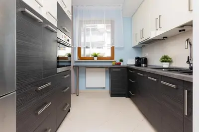 Kuchnia lub aneks kuchenny w obiekcie Warsaw Bemowo Apartment with Balcony by Noclegi Renters
