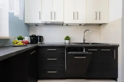 Kuchnia lub aneks kuchenny w obiekcie Warsaw Bemowo Apartment with Balcony by Noclegi Renters