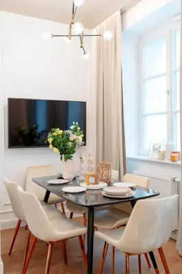 Telewizja i/lub zestaw kina domowego w obiekcie Warsaw Story by StayLab