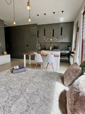 Część wypoczynkowa w obiekcie Close to Chopin airport, Moduo Cybernetyki, free parking by Cosmo Spirit