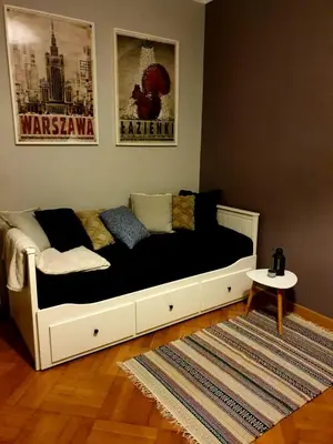 Łóżko lub łóżka w pokoju w obiekcie Vistula studio