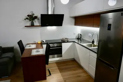 Kuchnia lub aneks kuchenny w obiekcie Zdrowa Apartment in Wilanów