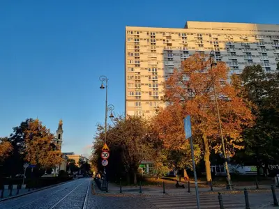 Budynek, w którym mieści się apartament