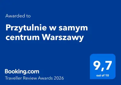 Certyfikat, podpis lub inny dokument wystawiony w obiekcie Przytulnie w samym centrum Warszawy